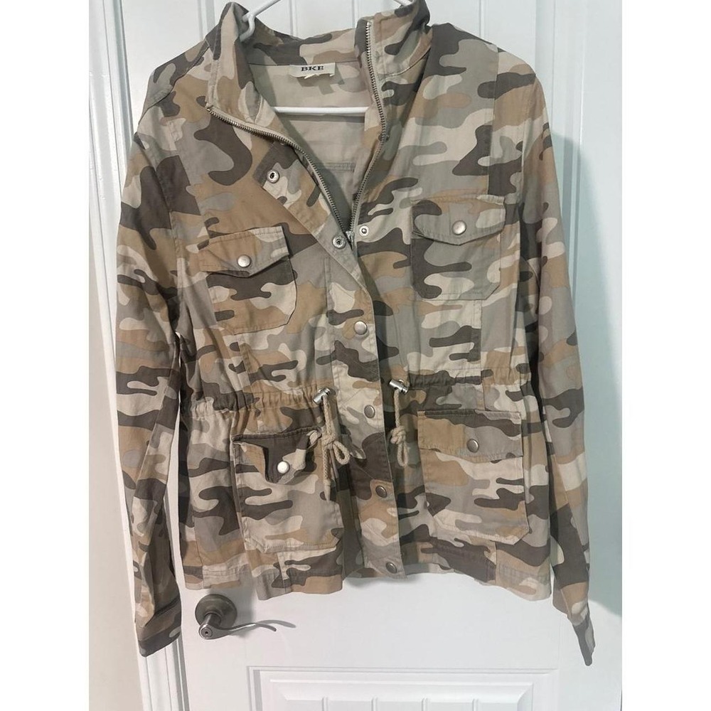 BKE Women's Camouflage Cotton Jacket Size L